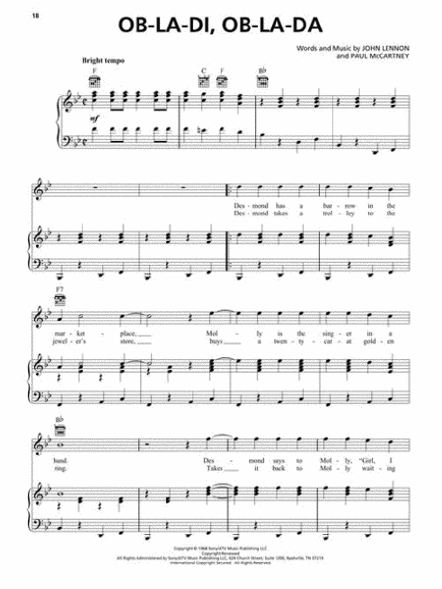 The Beatles – White Album Piano, Vocal, Guitar scores gallery preview page 9