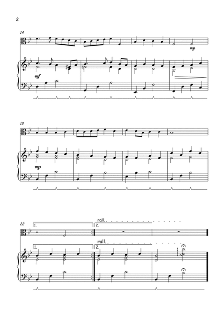 O Little Town of Bethlehem for Solo Viola and Piano image number null