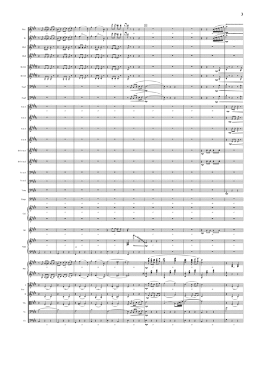 Italian Waltz for Piano and Symphony Orchestra Full Orchestra scores gallery preview page 3