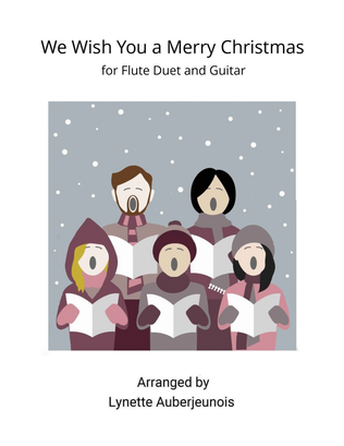 We Wish You a Merry Christmas - Flute Duet with Guitar Chords