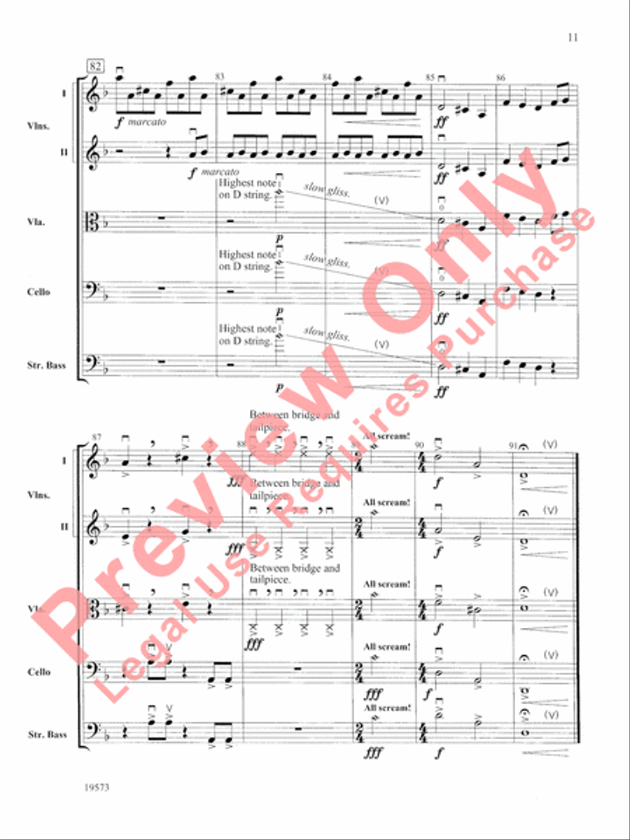Rosin Eating Zombies from Outer Space String Orchestra scores gallery preview page 12