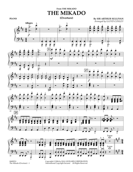 The Mikado (Overture) - Piano