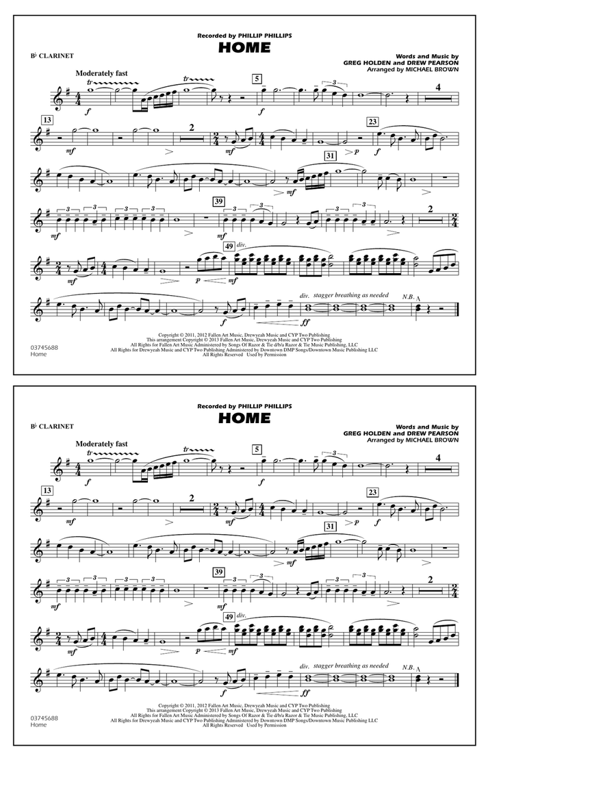 Home - Bb Clarinet Marching Band scores gallery preview page 1