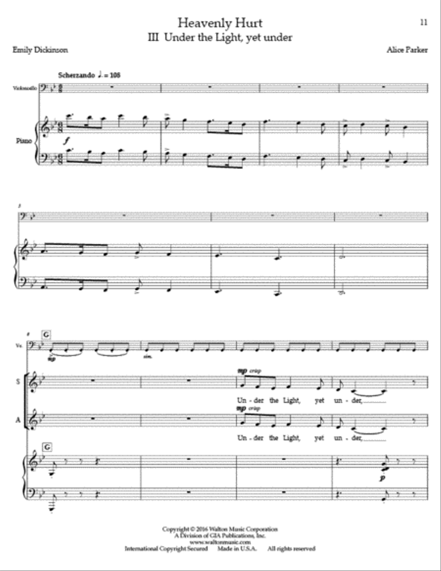 Heavenly Hurt (Vocal/Conductor Score) 4-Part scores gallery preview page 5