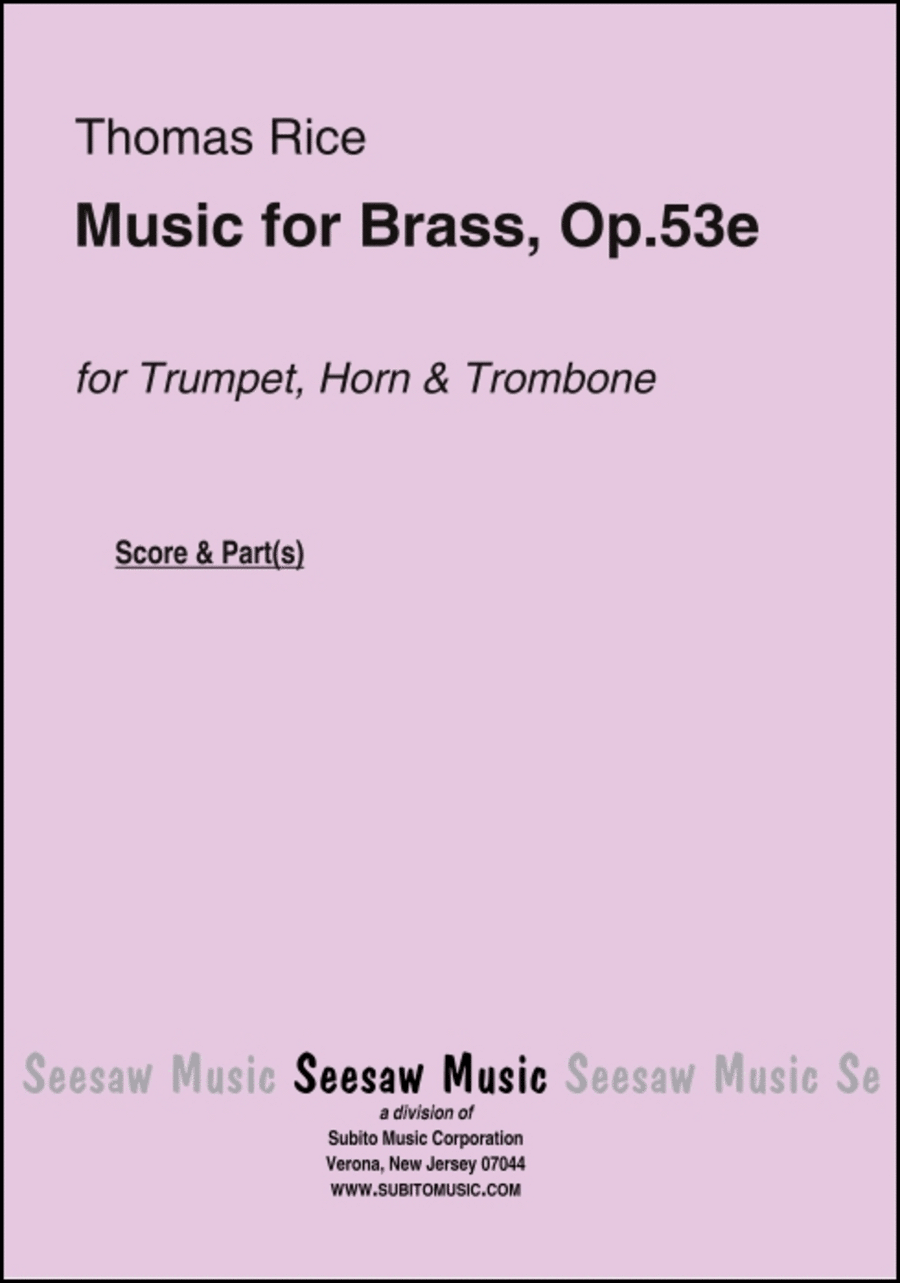 Music for Brass, Op.53e Trombone scores gallery preview page 1