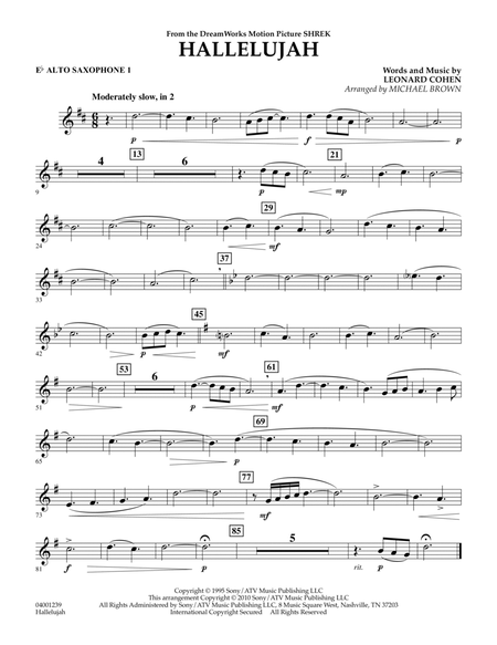 Hallelujah - Eb Alto Saxophone 1