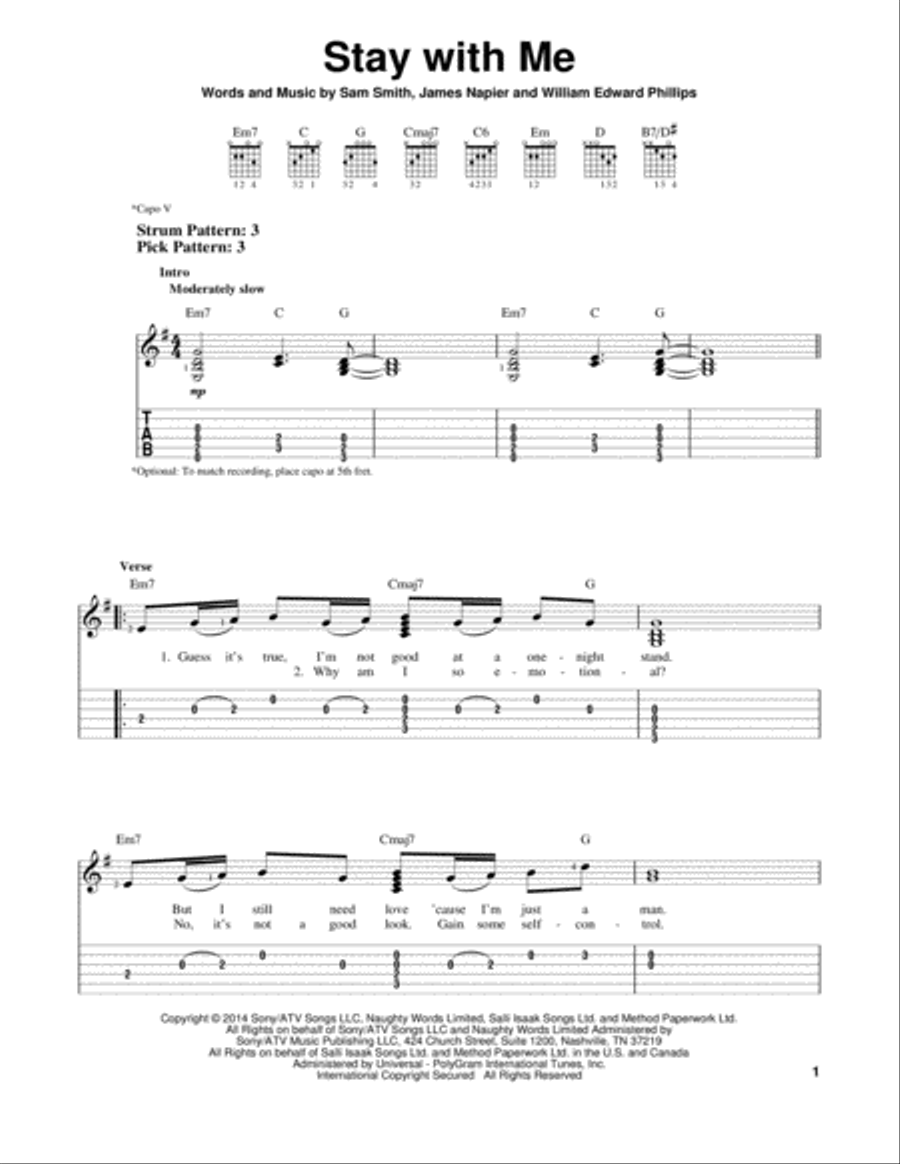Stay With Me Stay With Me Acoustic Guitar scores gallery preview page 1