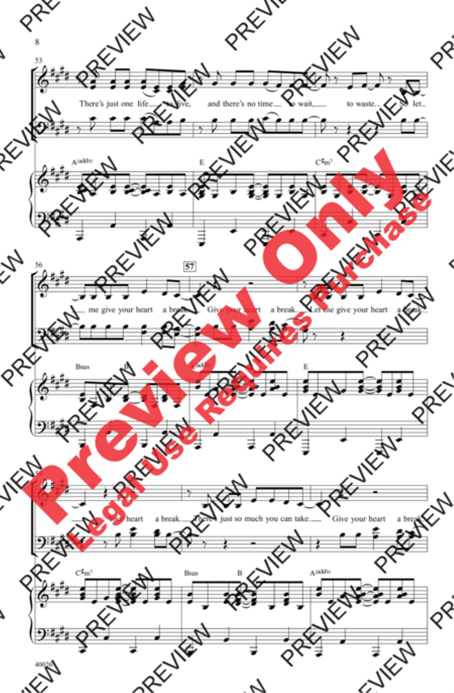 Give Your Heart a Break - SoundTrax CD (CD only) Choir scores gallery preview page 8
