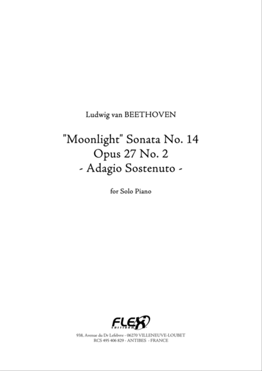 Moonlight Sonata No. 14 Opus 27 No. 2 Piano Solo scores gallery preview page 1