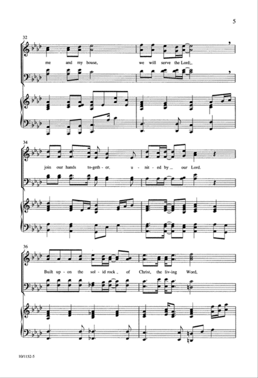 We Will Serve the Lord 4-Part scores gallery preview page 5