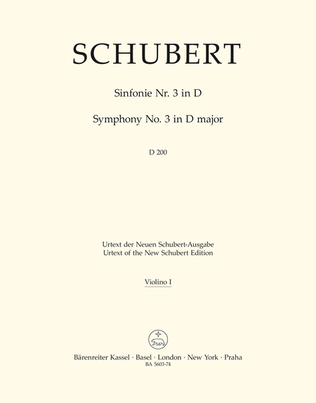 Book cover for Symphony, No. 3 D major D 200