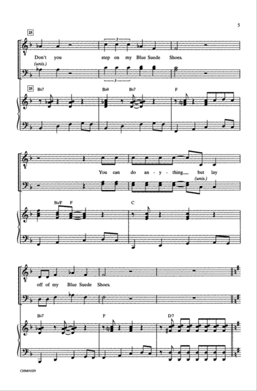 Blue Suede Shoes Choir scores gallery preview page 4