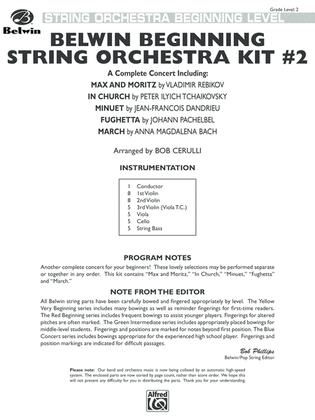 Belwin Beginning String Orchestra Kit #2: Score