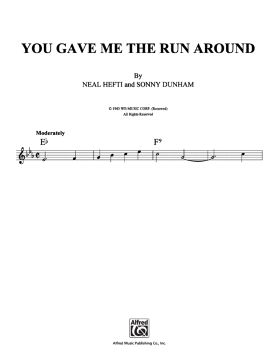 You Gave Me the Run Around School and Community scores gallery preview page 1