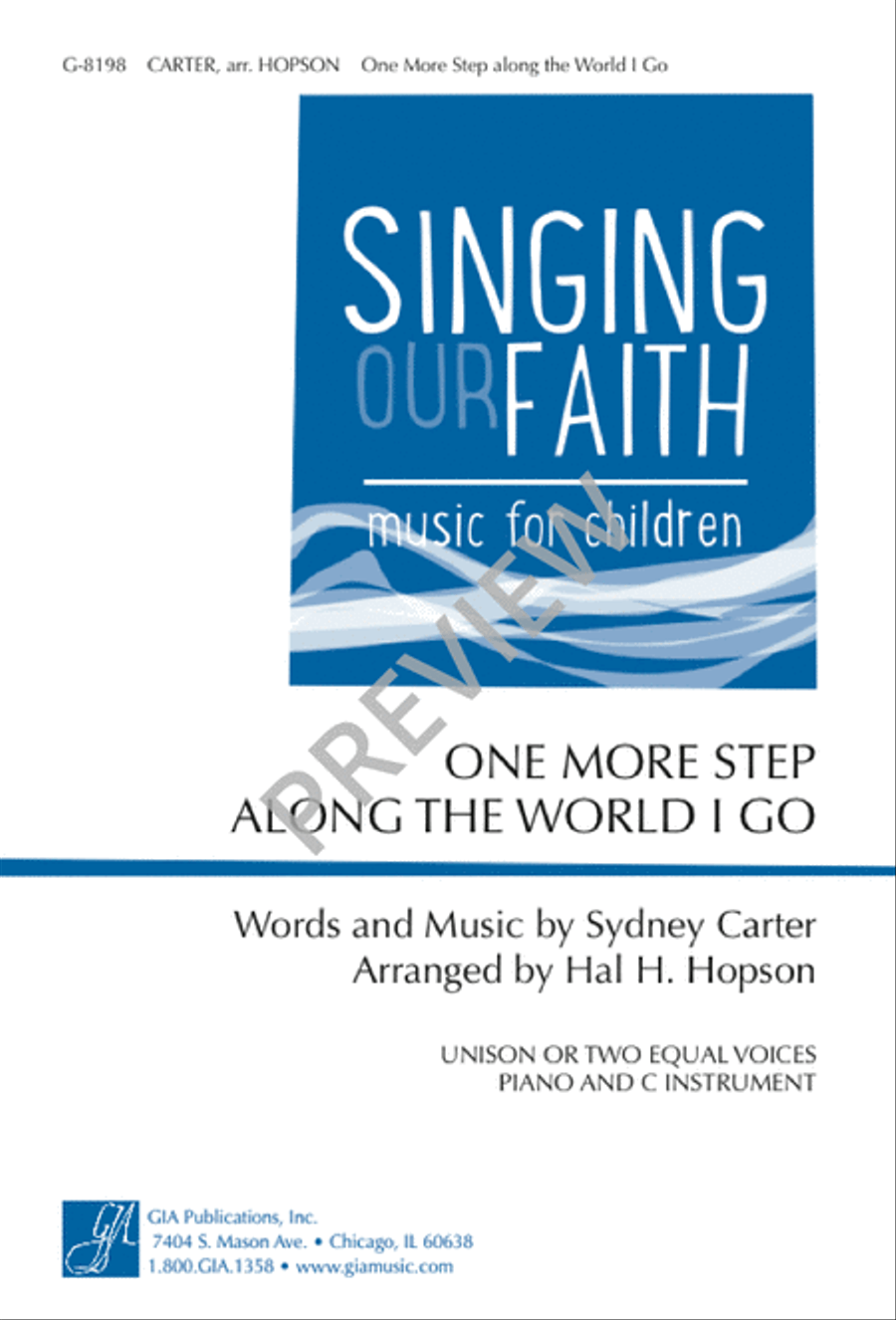 One More Step along the World I Go Unison Choir scores gallery preview page 1
