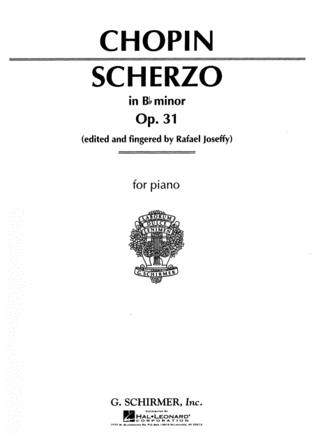 Frederic Chopin : Scherzo, Op. 31 in Bb Minor