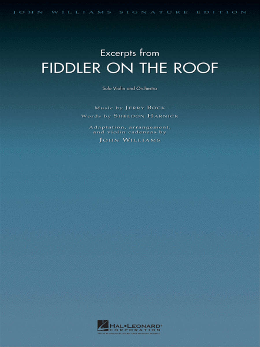 Excerpts from Fiddler on the Roof Full Orchestra scores gallery preview page 1