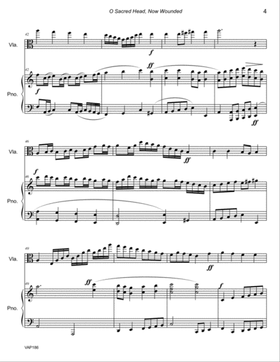 O SACRED HEAD NOW WOUNDED - VIOLA Solo with Piano Accompaniment O SACRED HEAD NOW WOUNDED - VIOLA Solo with Piano Accompaniment Piano scores gallery preview page 4
