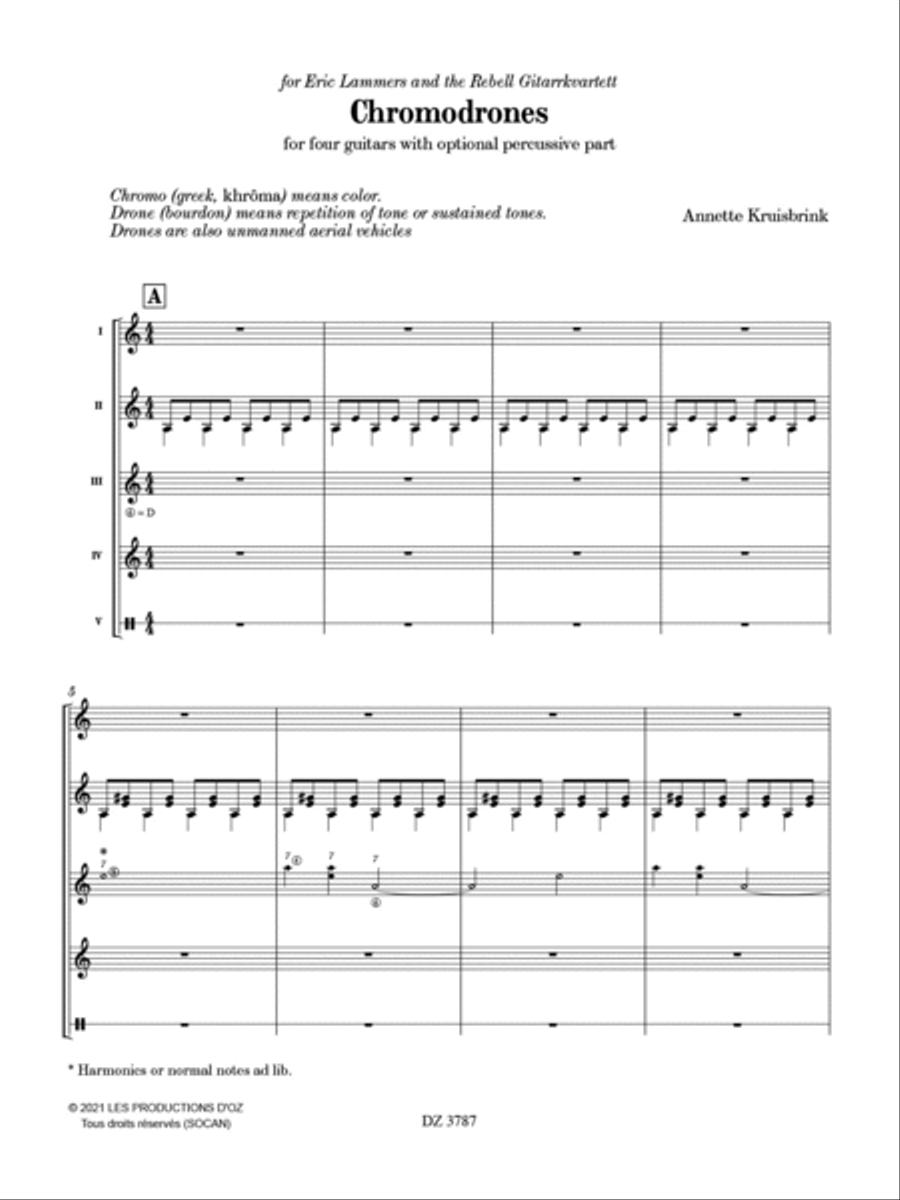 Chromodrones Guitar Ensemble scores gallery preview page 2