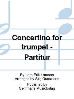Book cover for Concertino for trumpet - Partitur