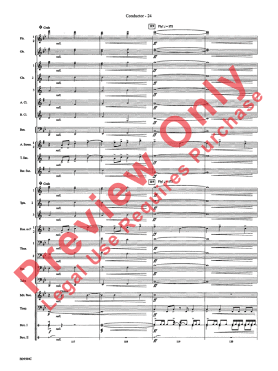 Where the Black Hawk Soars Concert Band scores gallery preview page 27