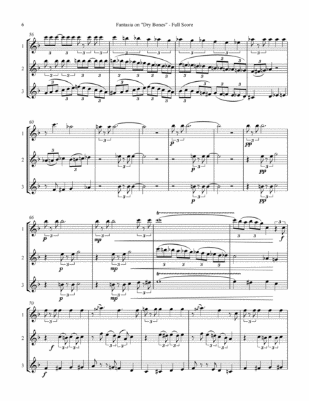 Fantasia on "Dry Bones" (Flute Trio) image number null