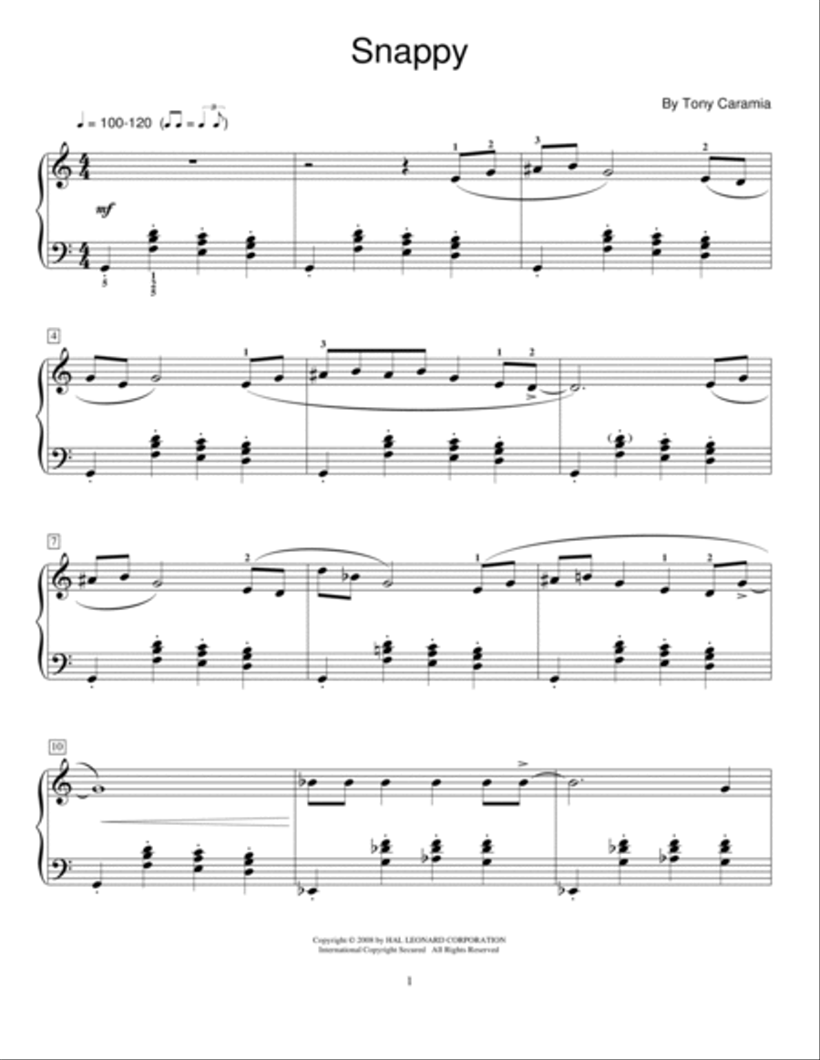 Snappy Snappy Piano Method scores gallery preview page 1