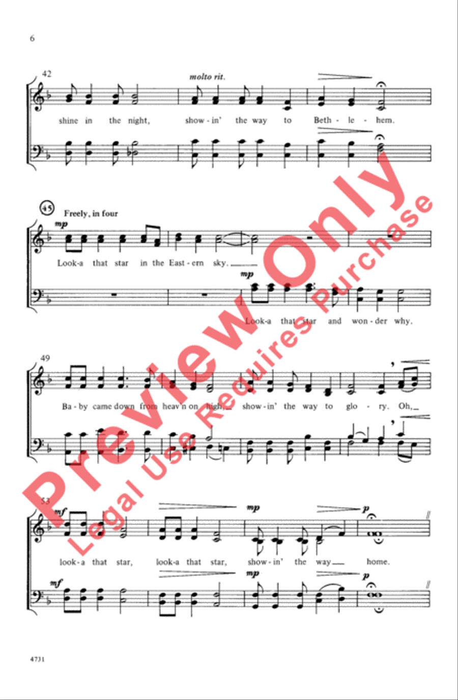Look-A That Star Look-A That Star 4-Part scores gallery preview page 6
