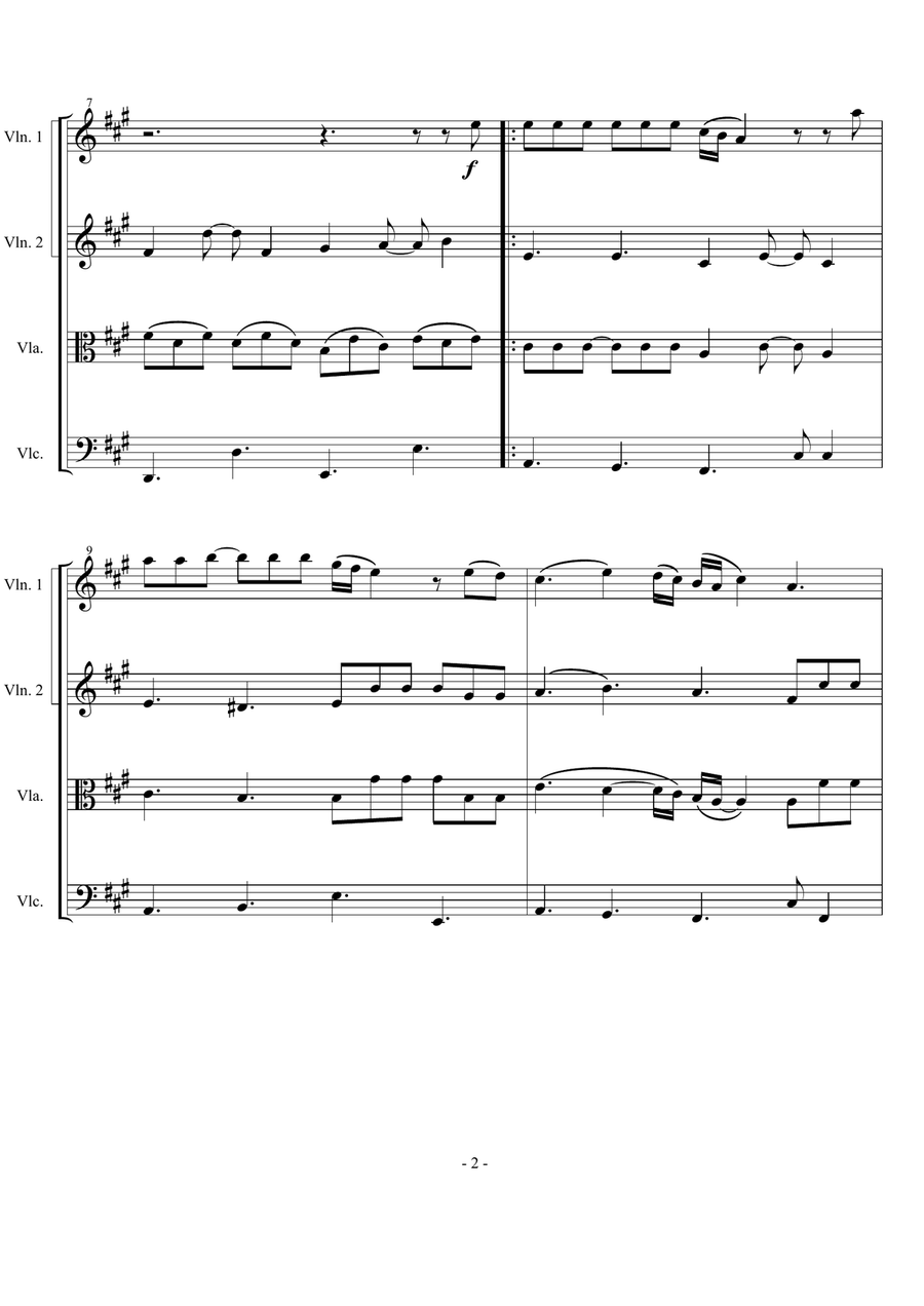 Somebody To Love String Quartet scores gallery preview page 2