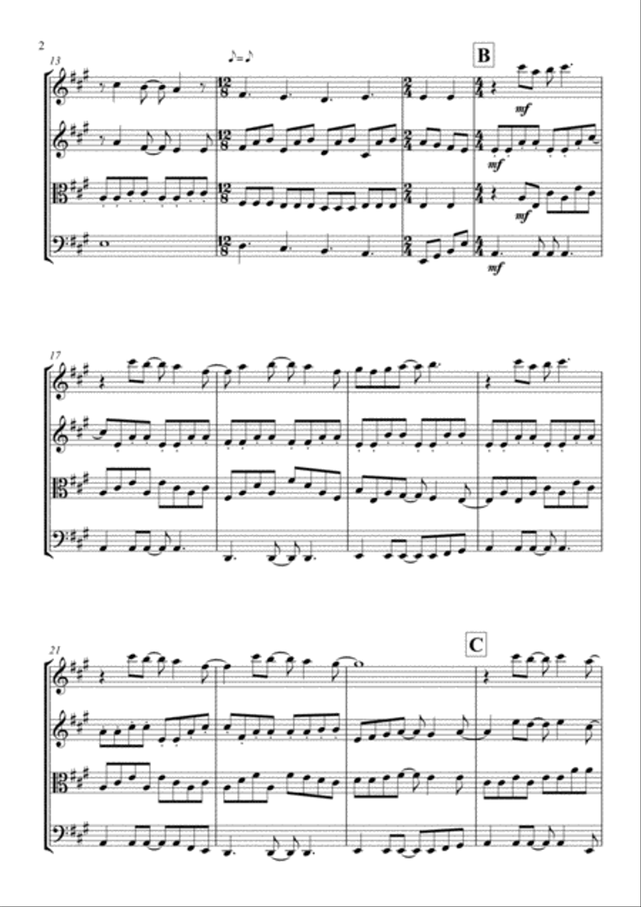 Here Comes The Sun String Quartet scores gallery preview page 4