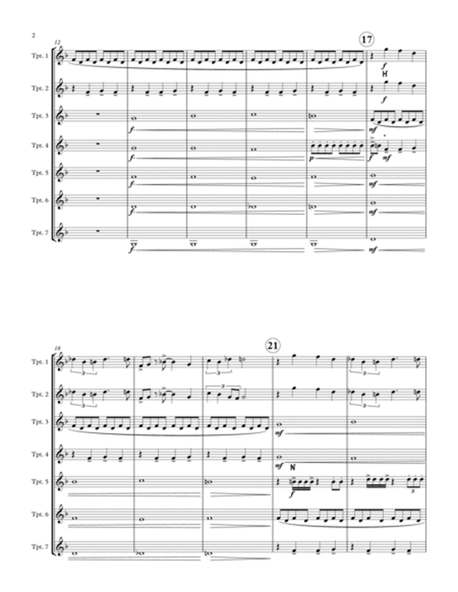 Fanfare in a Blue Pilu - Trumpet Ensemble (Septet)