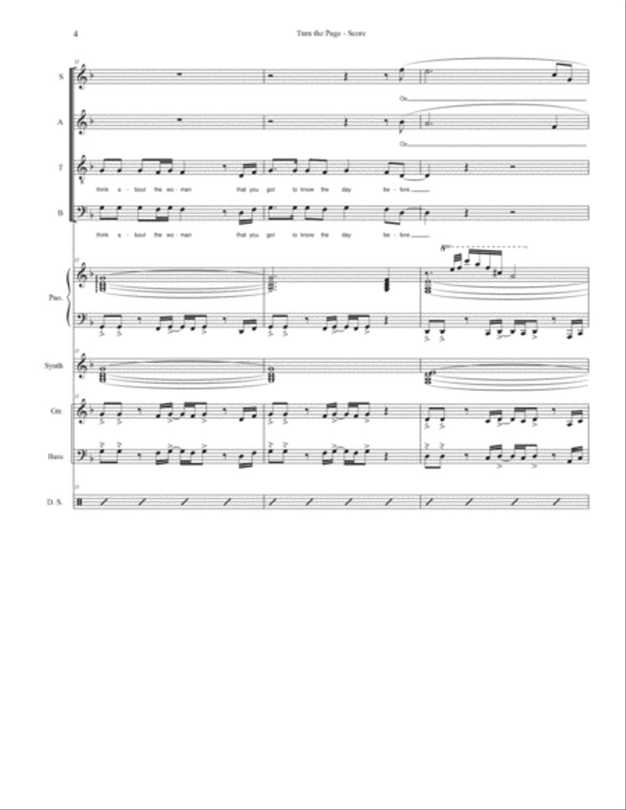 Turn The Page Tenor Saxophone scores gallery preview page 4