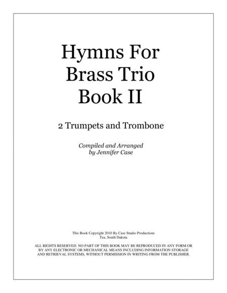 Hymns For Brass Trio Book II - 2 Trumpets and Trombone