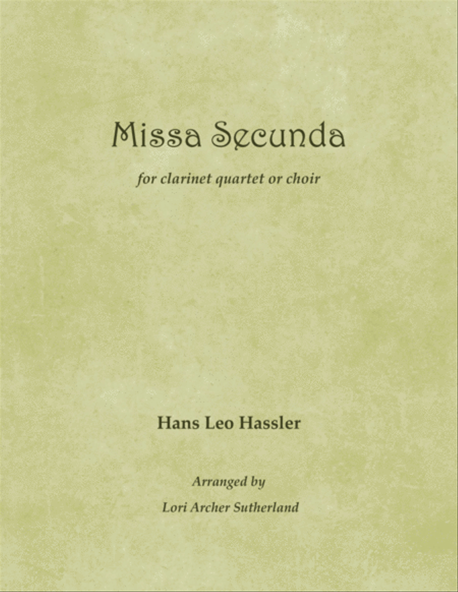 Missa Secunda Clarinet Quartet scores gallery preview page 1