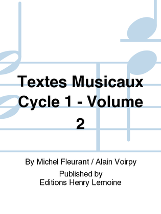 Textes musicaux Cycle 1 - Volume 2
