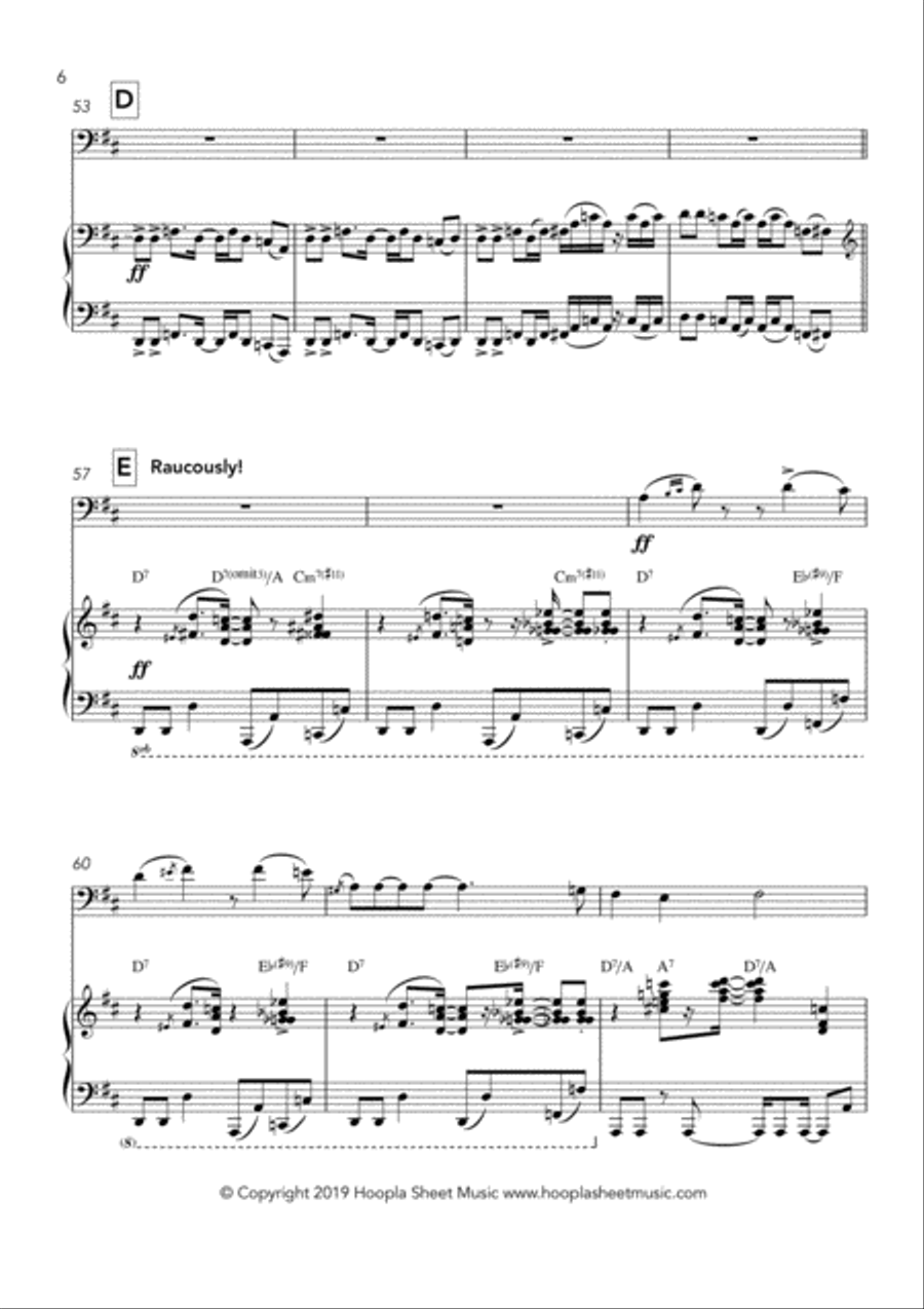 Hark! The Funky Angels Sing (Hark! The Herald Angels Sing) Cello Solo scores gallery preview page 6