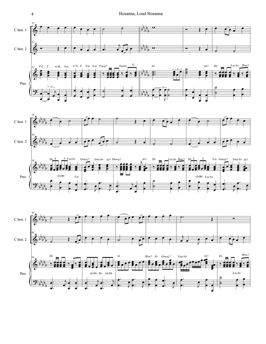 Hosanna, Loud Hosanna (with 