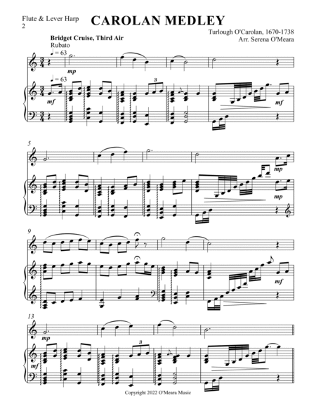 Carolan Medley, Duet for Flute & Lever Harp image number null