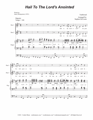 Hail To The Lord's Anointed (2-part choir) - Organ accompaniment)