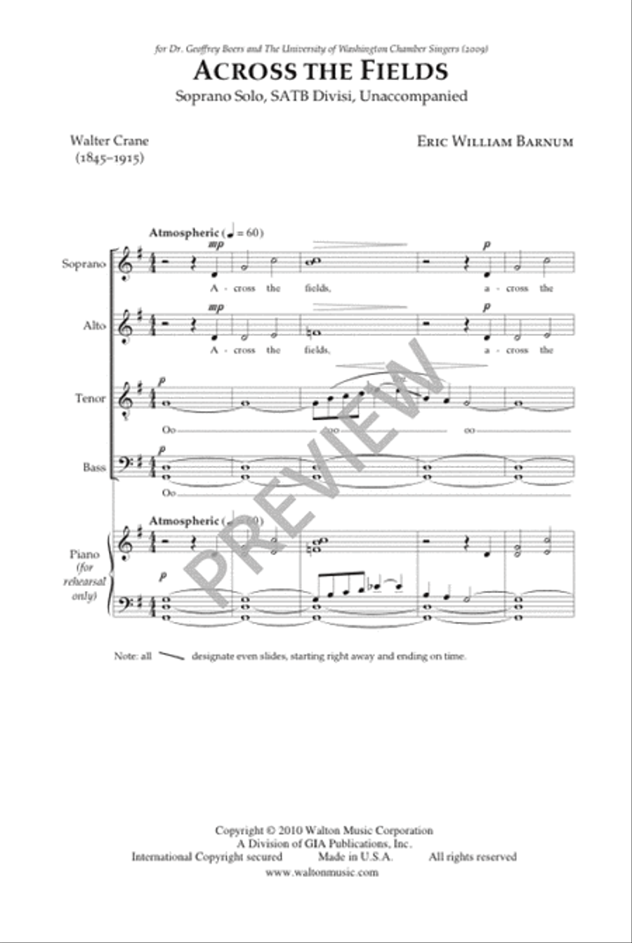 Across the Fields Divisi scores gallery preview page 4
