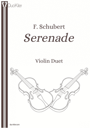 Book cover for Schubert - Serenade (Violin Duet)