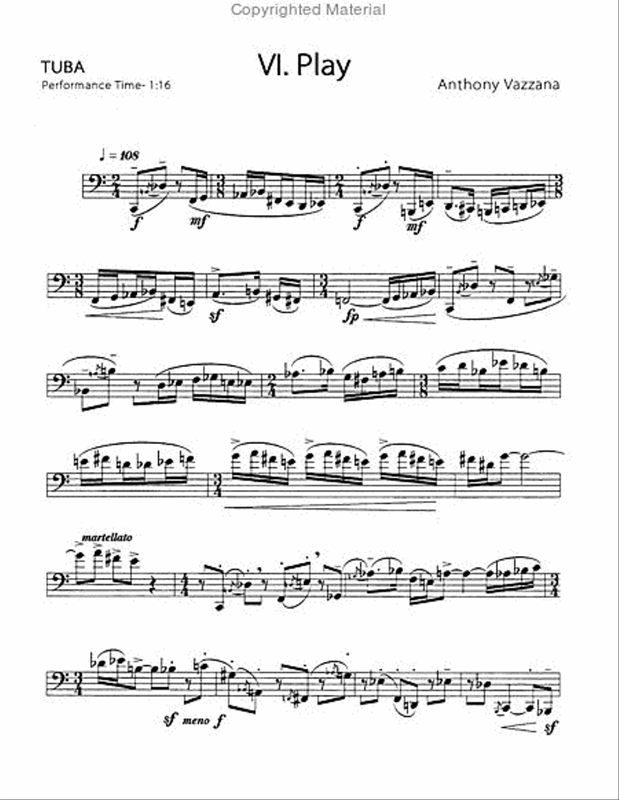 Self Portraits Tuba scores gallery preview page 13