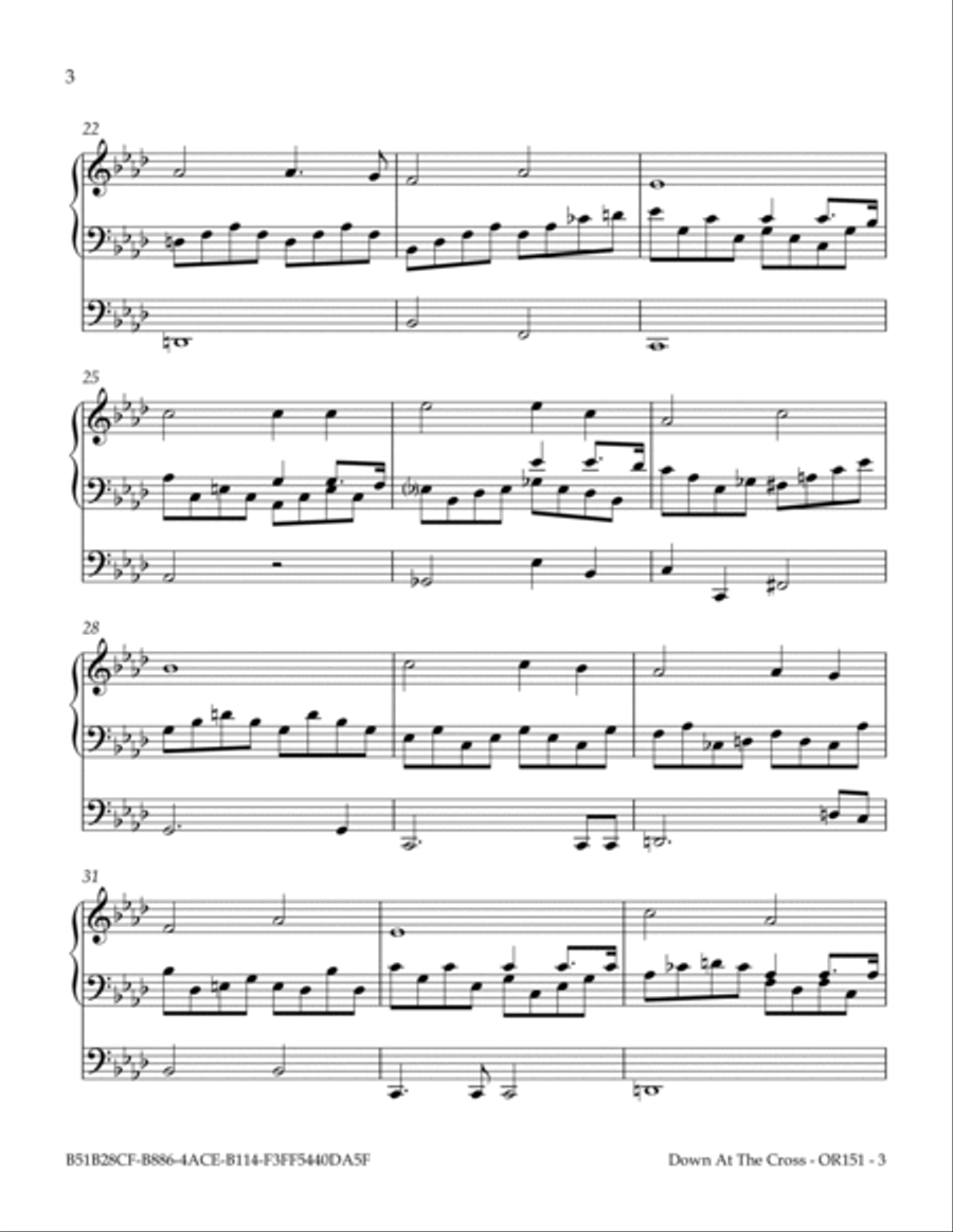 Down At The Cross Organ Solo scores gallery preview page 4