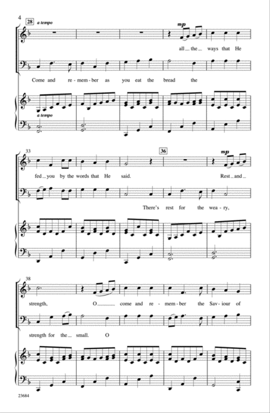 Come to the Banquet 2-Part scores gallery preview page 4