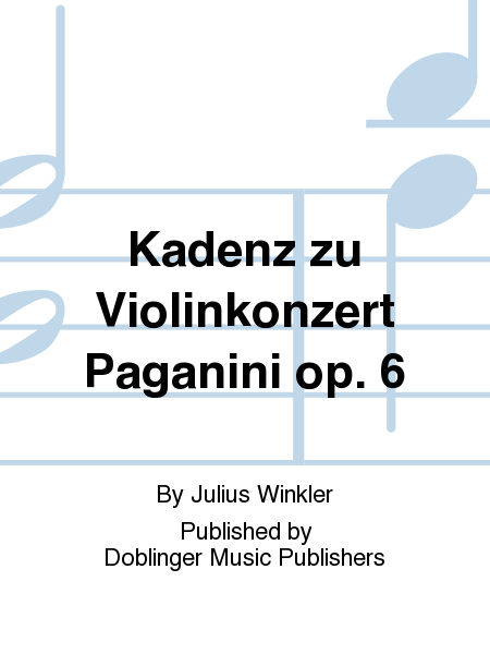 Kadenz zu Violinkonzert Paganini op. 6