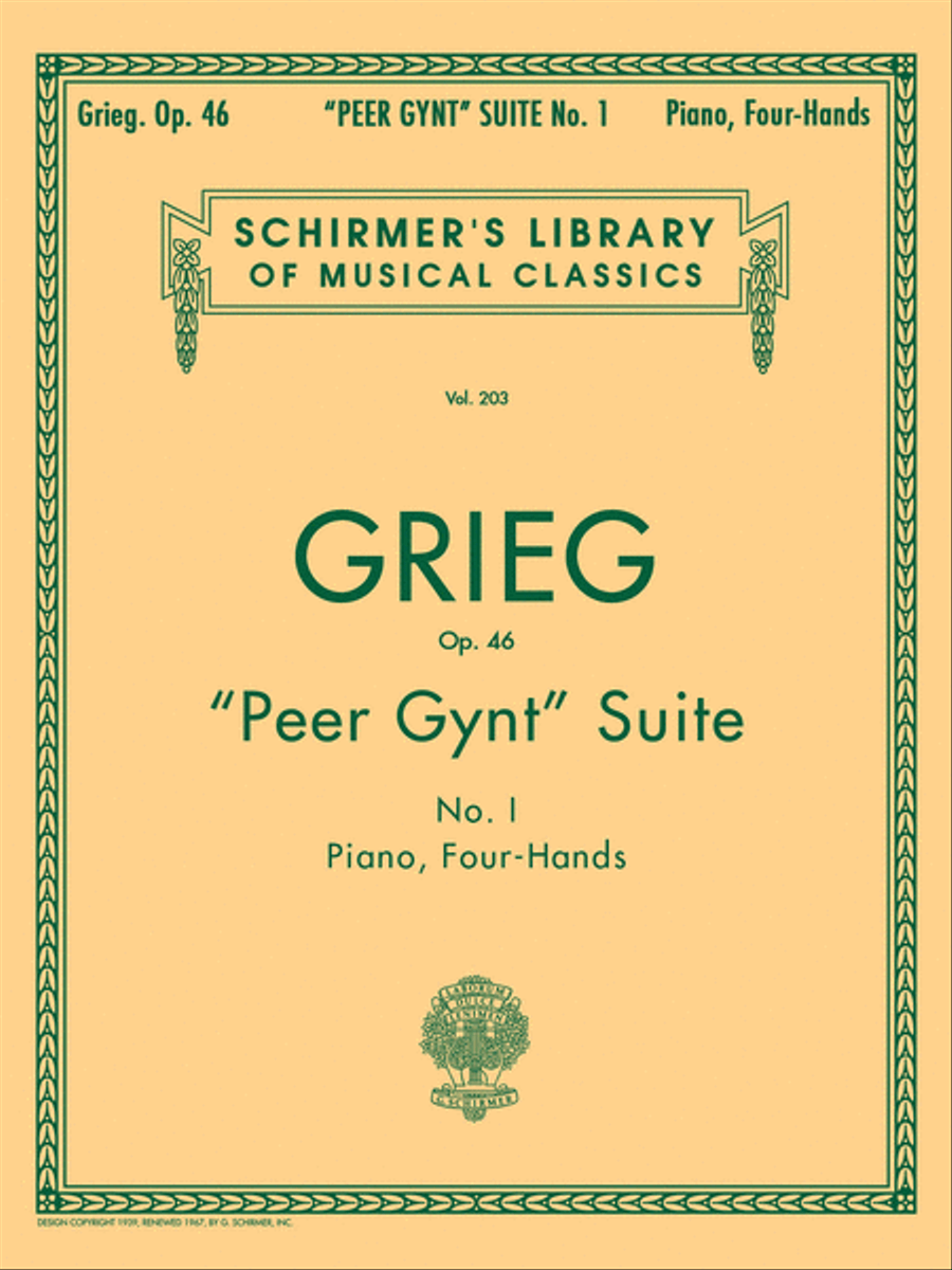 “Peer Gynt” Suite No. 1, Op. 46 Piano Duet scores gallery preview page 1