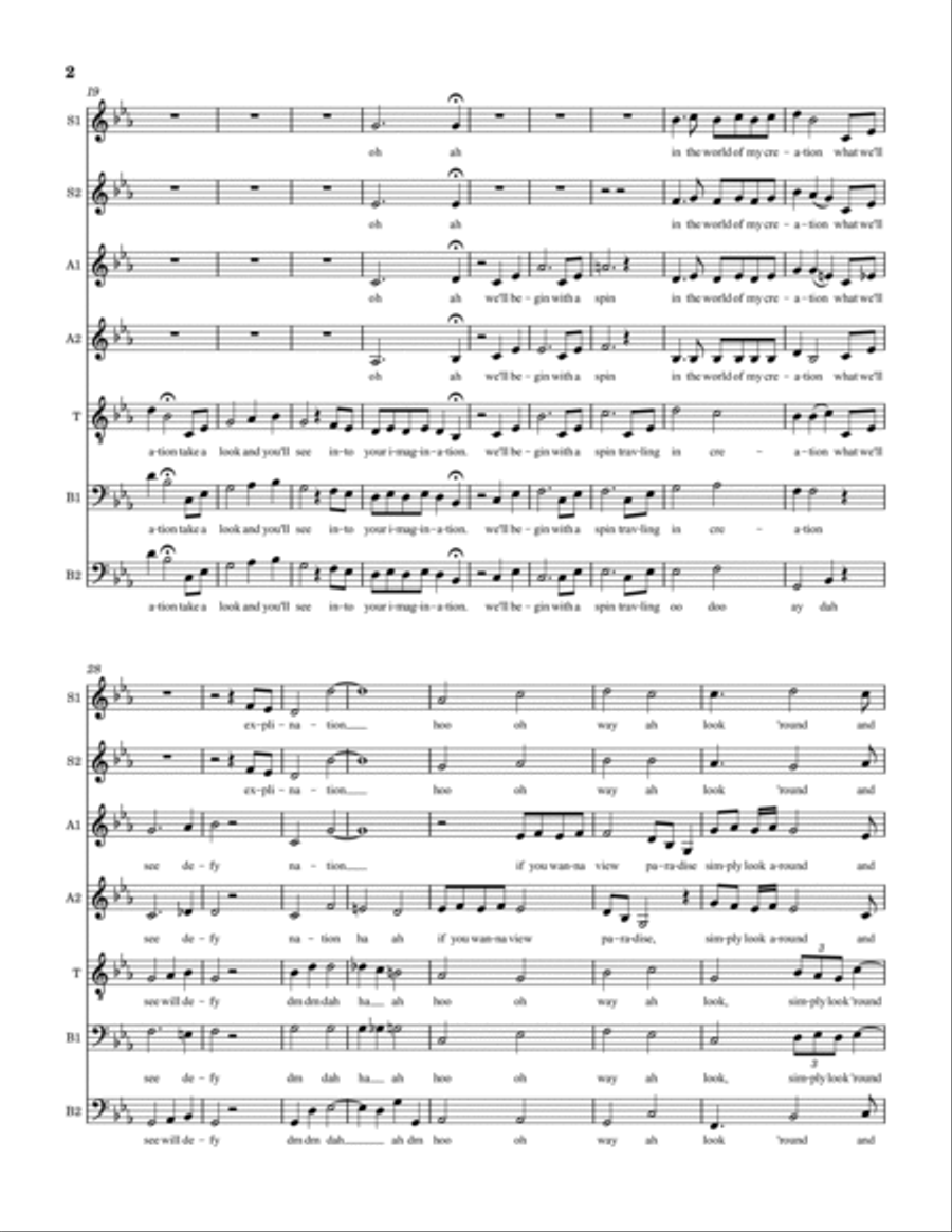 Pure Imagination Divisi scores gallery preview page 2