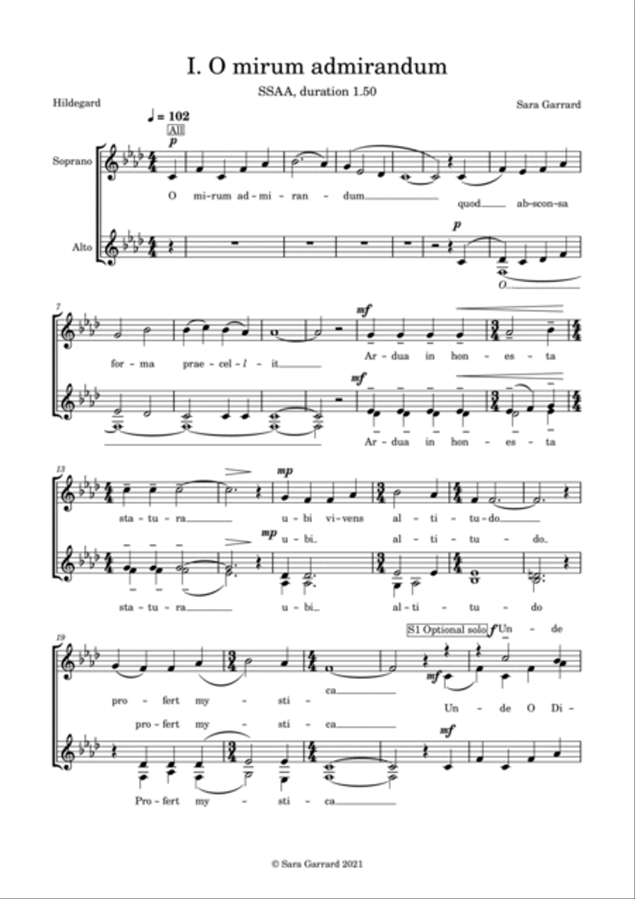 Four Hildegard Texts (SSAA) SSAA scores gallery preview page 4