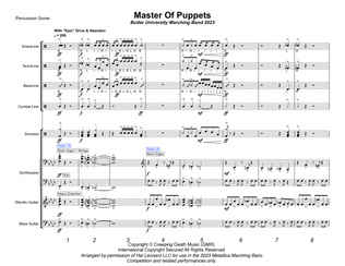 Master Of Puppets - Score Only