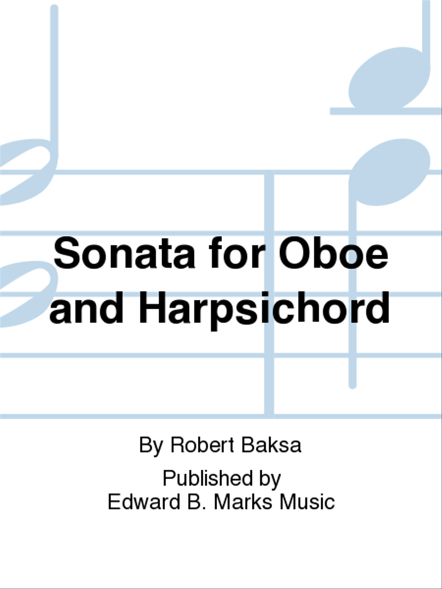 Sonata for Oboe and Harpsichord Chamber Music scores gallery preview page 1